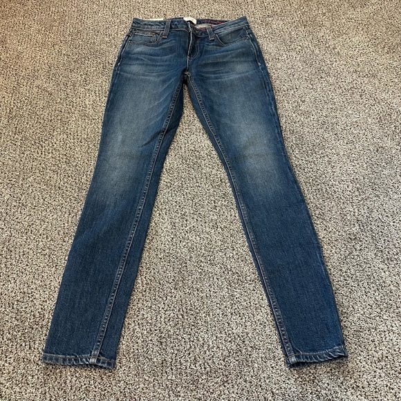 ALICE + OLIVIA AO LA Size 24 Blue Textured Jeans NWT R $295 - Picture 6 of 11